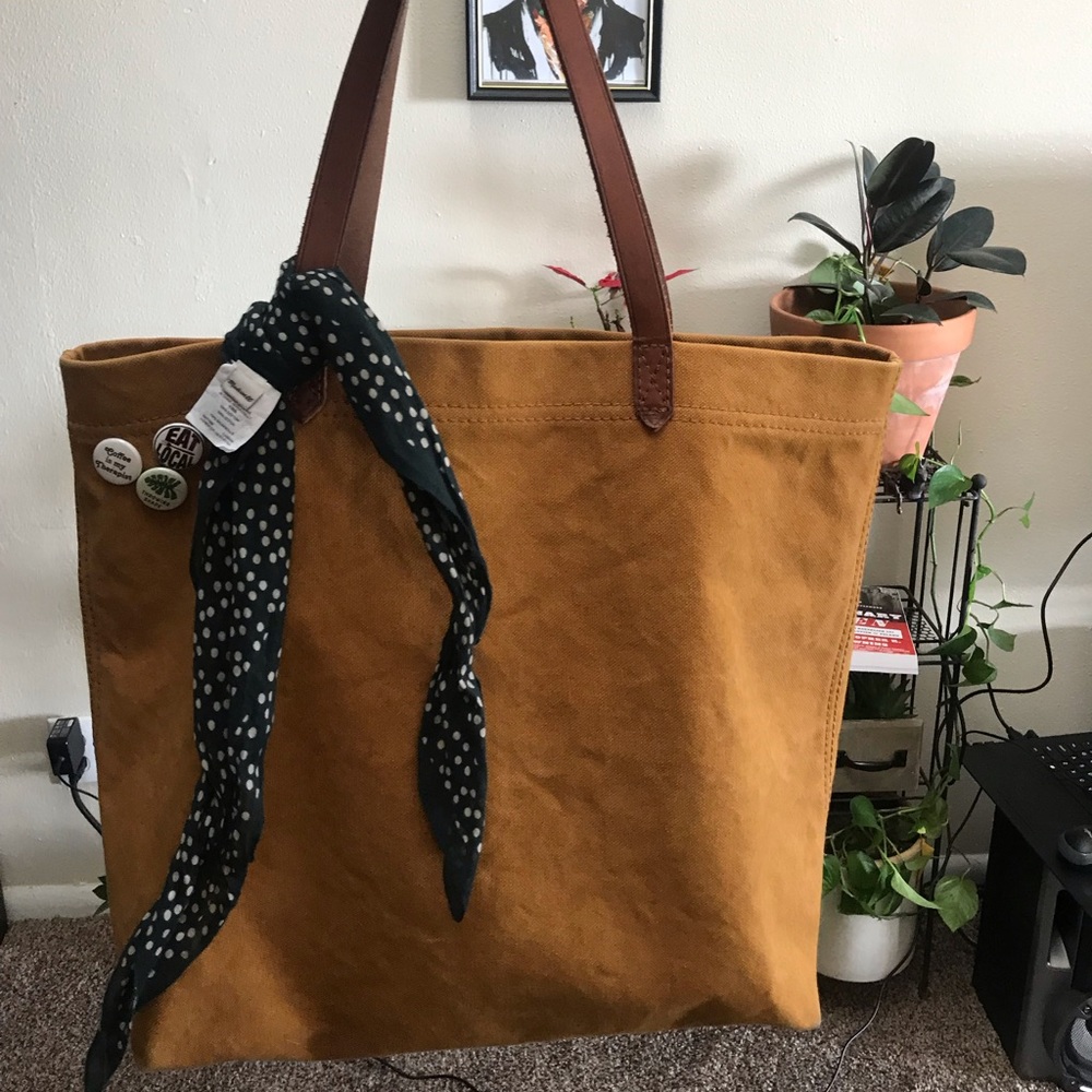Madewell Canvas Brown Tote